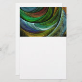カラーグローリーモダン抽象芸術アートパタエレガントーン 便箋 (正面/裏面)