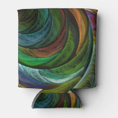 カラーグローリーモダン抽象芸術アートパタエレガントーン 缶クーラー (正面)