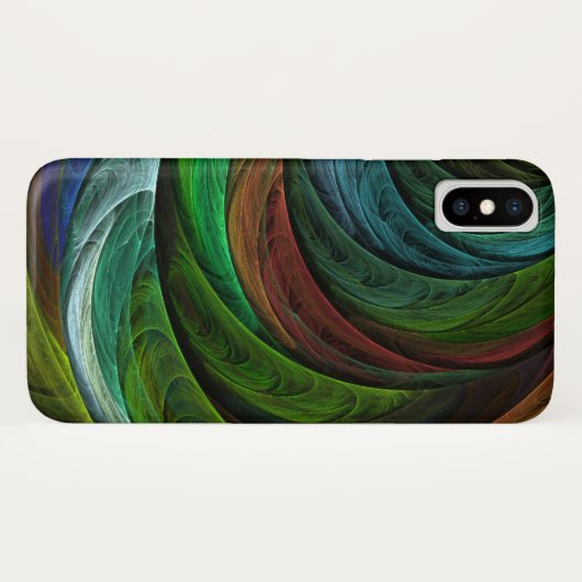 カラーグローリーモダン抽象芸術アートパタエレガントーン Case-Mate iPhoneケース (裏面(横))