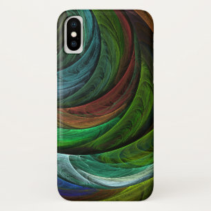 カラーグローリーモダン抽象芸術アートパタエレガントーン iPhone X ケース