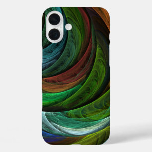 カラーグローリーモダン抽象芸術アートパタエレガントーン iPhone 16 PLUSケース