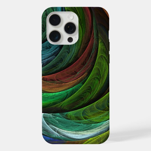 カラーグローリーモダン抽象芸術アートパタエレガントーン iPhoneケース (裏面)