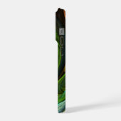 カラーグローリーモダン抽象芸術アートパタエレガントーン iPhoneケース (左側面)