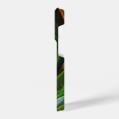 カラーグローリーモダン抽象芸術アートパタエレガントーン iPhoneケース (左側面)