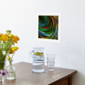 カラーグローリー モダンアブストラクトアートパターン エレガント 箔ポスター (レイダウン (キッチン))