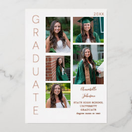 カラーグロー – 白の大学院6数々の枚写真 箔招待状