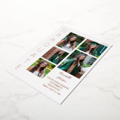 カラーグロー – 白の大学院6数々の枚写真 箔招待状 (回転した状態)