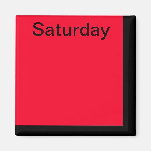 カラーコード曜日マグネットカレンダー表示ツール マグネット (正面)