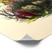 カラーコーラルアート海ガーデンアートプリント ポスター (角)