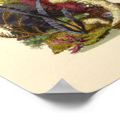 カラーコーラルアート海ガーデンアートプリント ポスター (角)