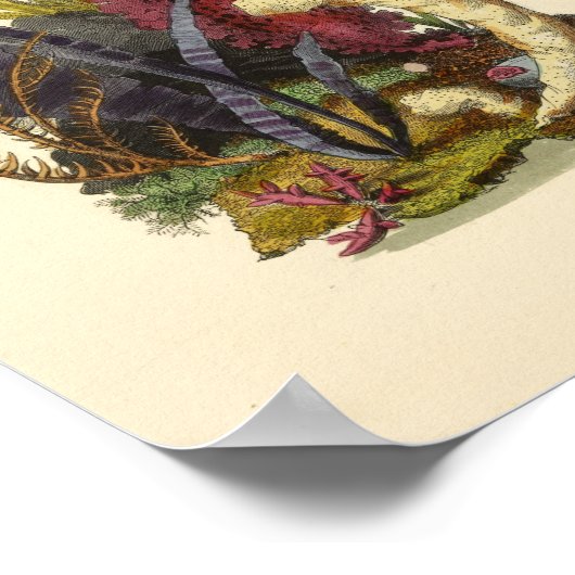 カラーコーラルアート海ガーデンアートプリント ポスター (角)