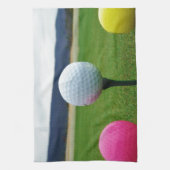 カラーゴルフボール、マウンテンティー キッチンタオル (縦)