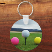 カラーゴルフボール、マウンテンティー キーホルダー (正面)