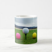 カラーゴルフボール、マウンテンティー コーヒーマグカップ (中央)