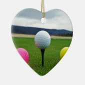 カラーゴルフボール、マウンテンティー セラミックオーナメント (右)