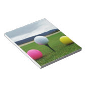 カラーゴルフボール、マウンテンティー ノートパッド (アングル)