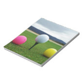 カラーゴルフボール、マウンテンティー ノートパッド (回転)