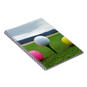 カラーゴルフボール、マウンテンティー ノートブック (右側)