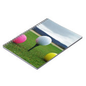 カラーゴルフボール、マウンテンティー ノートブック (左側)