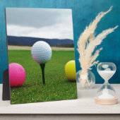 カラーゴルフボール、マウンテンティー フォトプラーク (側面)