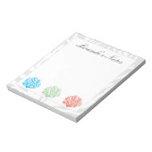 カラーサンゴ礁メモ帳(自宅またはオフィス用) ノートパッド (回転)