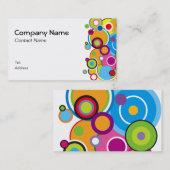 カラーサークルの名刺の白 名刺 (正面/裏面)