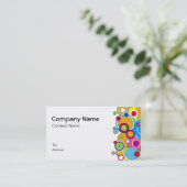 カラーサークルの名刺の白 名刺 (スタンド正面)