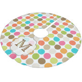 カラーサークル水玉模様モノグラムイニシャルツリースカート ブラッシュドポリエステルツリースカート (アングル)
