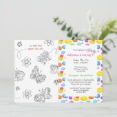 カラーザバタフライズ誕生日  招待状 (スタンド正面)