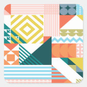 カラーシェイプパターン スクエアシール (正面)