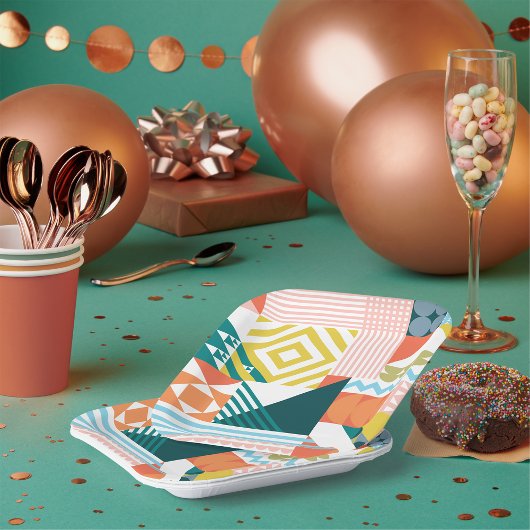 カラーシェイプパターン ペーパープレート