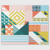 カラーシェープパターンのラッピング紙 ラッピングペーパー (フラット)