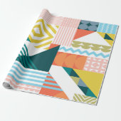 カラーシェープパターンのラッピング紙 ラッピングペーパー (アンロールド)