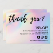 カラーシフトありがとうハート 招待状 (正面/裏面)