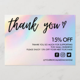 カラーシフトありがとうハート 招待状