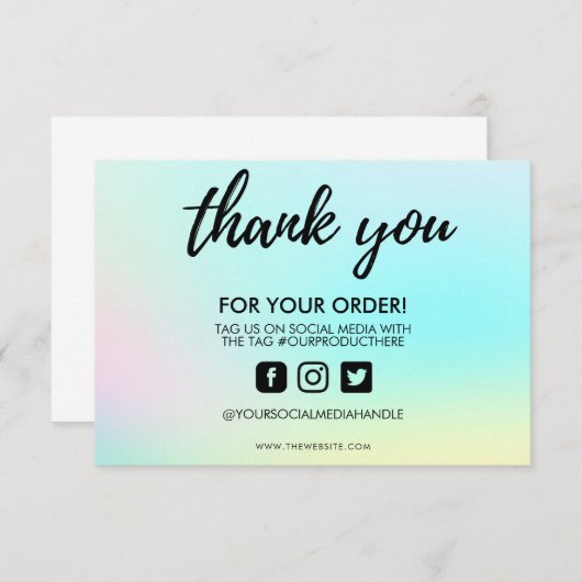 カラーシフトありがとうメディア挿入 (正面/裏面)