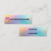カラーシフトソーシャルメディアインスタグラムビジネスカード スキニー名刺 (正面/裏面)
