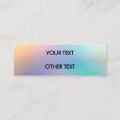 カラーシフトソーシャルメディアインスタグラムビジネスカード スキニー名刺 (裏面)