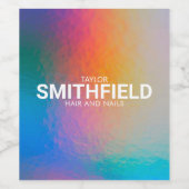 カラーシフトネオン光ホログラフィックトレンディー ワインラベル (シングルラベル)