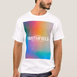 カラーシフトネオン光ホログラフィックトレンディー Tシャツ