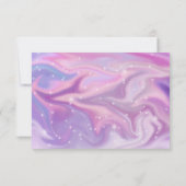 カラーシフトホログラフィックパープルビジネス サンキューカード (裏面)