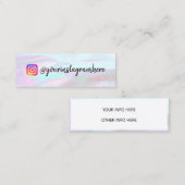 カラーシフトホログラフィックミニ名刺 スキニー名刺 (正面/裏面)