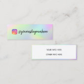 カラーシフトホログラフィックミニ名刺 スキニー名刺 (正面/裏面)