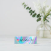 カラーシフトホログラフィックミニ名刺 スキニー名刺 (スタンド正面)