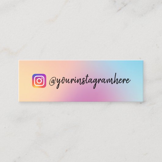 カラーシフトホログラフィックミニ名刺 スキニー名刺 (正面)