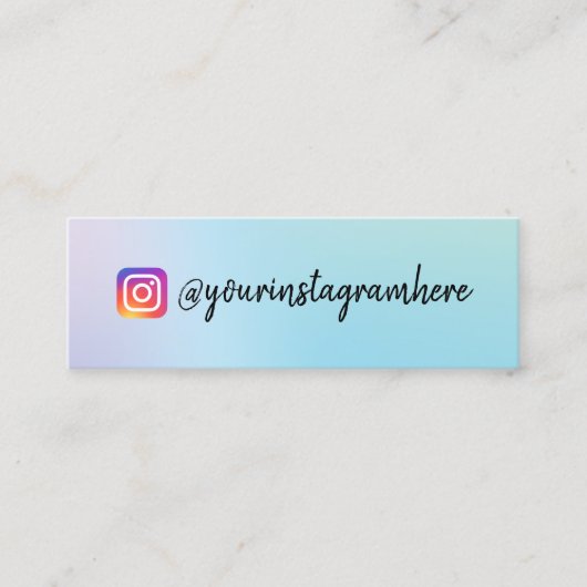 カラーシフトホログラフィックミニ名刺 スキニー名刺 (正面)