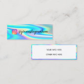 カラーシフトホログラフィックミニ名刺 スキニー名刺 (正面/裏面)