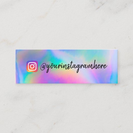カラーシフトホログラフィックミニ名刺 スキニー名刺 (正面)