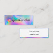 カラーシフトホログラフィックミニ名刺 スキニー名刺 (正面/裏面)