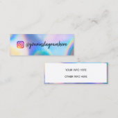 カラーシフトホログラフィックミニ名刺 スキニー名刺 (正面/裏面)